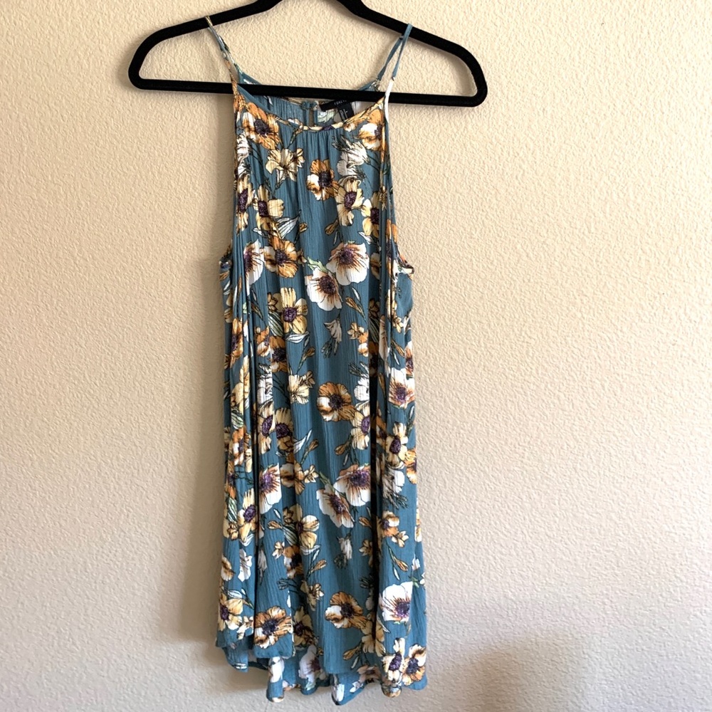 Forever 21 green floral summer dress
